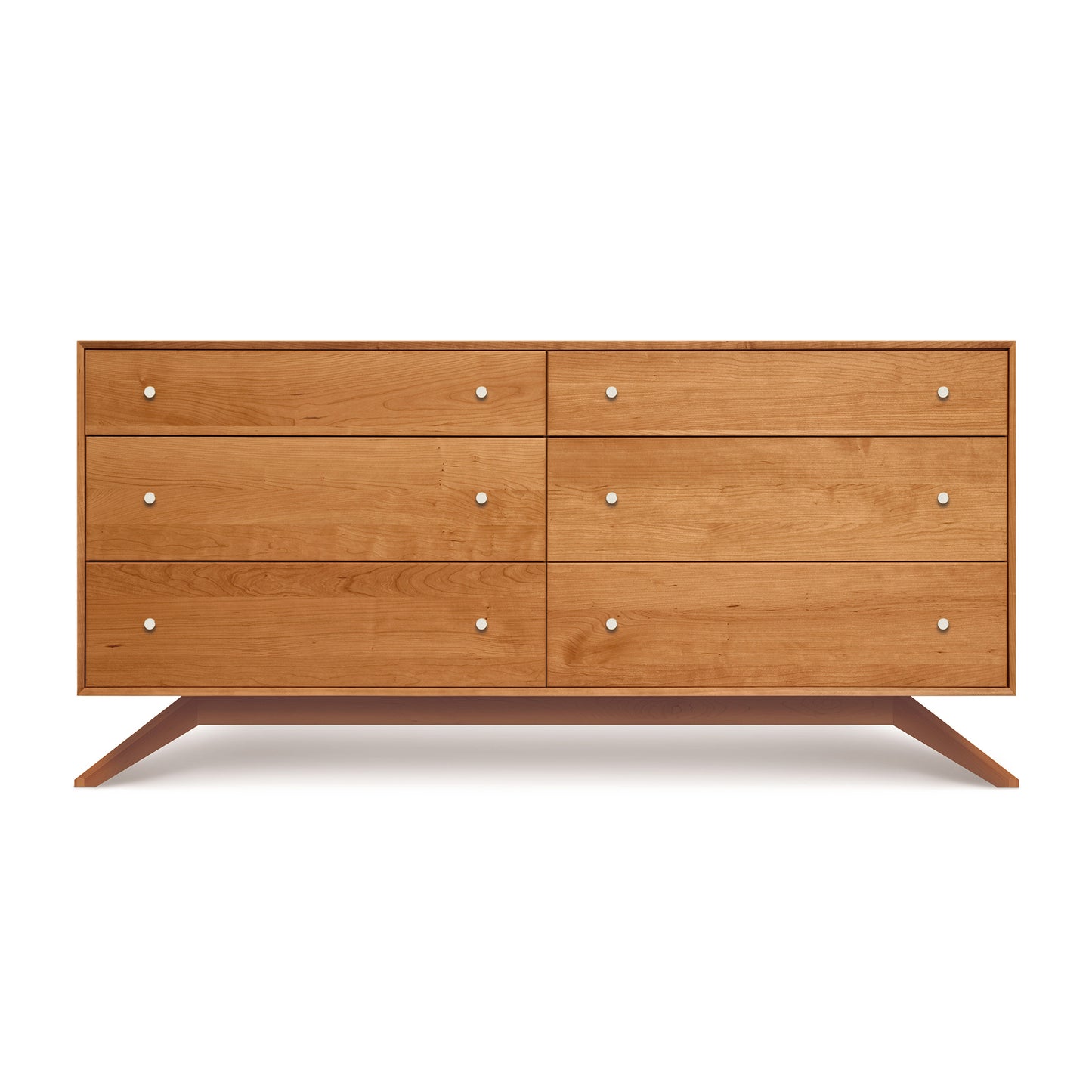 A modern Astrid 6-Drawer Dresser by Copeland Furniture on a white background.