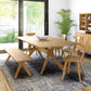 Copeland Furniture Audrey Extension Dining Table with matching chairs and bench in a modern style, crafted from wood.