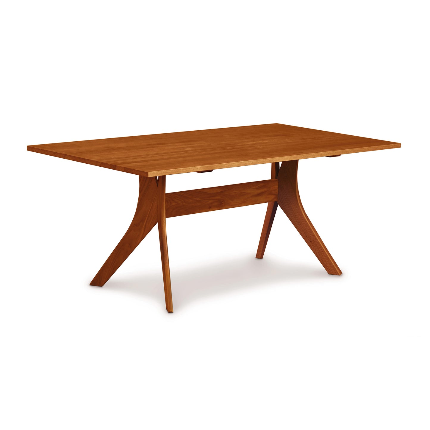 An Audrey Solid Top Dining Table by Copeland Furniture, handmade with a solid hardwood top.