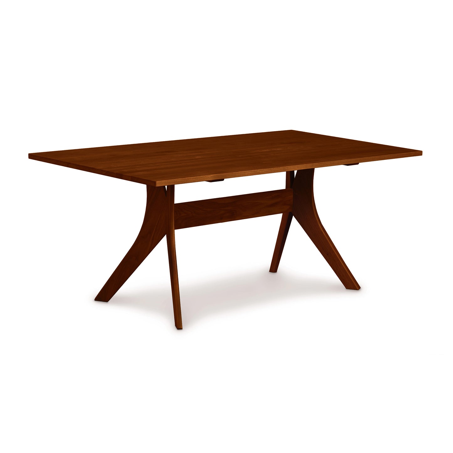 An Audrey Solid Top Dining Table crafted from solid hardwood, featuring a wooden top and legs, made by Copeland Furniture.