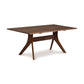 Audrey Solid Top Dining Table by Copeland Furniture, showcasing a smooth hardwood surface and distinctive angled legs, made from sustainable North American wood.