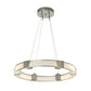 The Hubbardton Forge Aura Glass Pendant is a modern light fixture featuring a circular shape and layered glass.