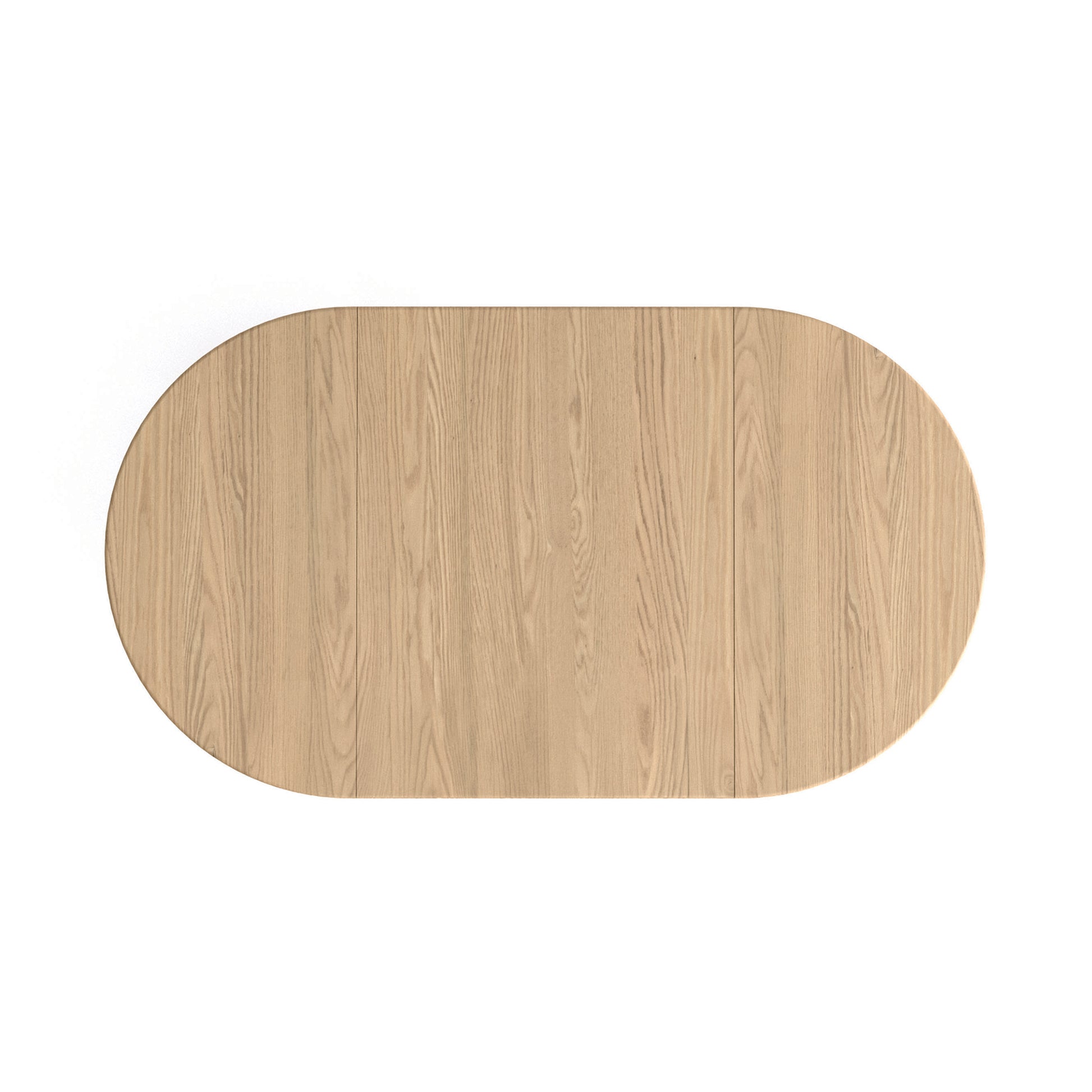 Copeland Baton Drop-Leaf Dining Table with smooth, oval light wood surface and distinct wood grain, showcasing fine American craftsmanship.