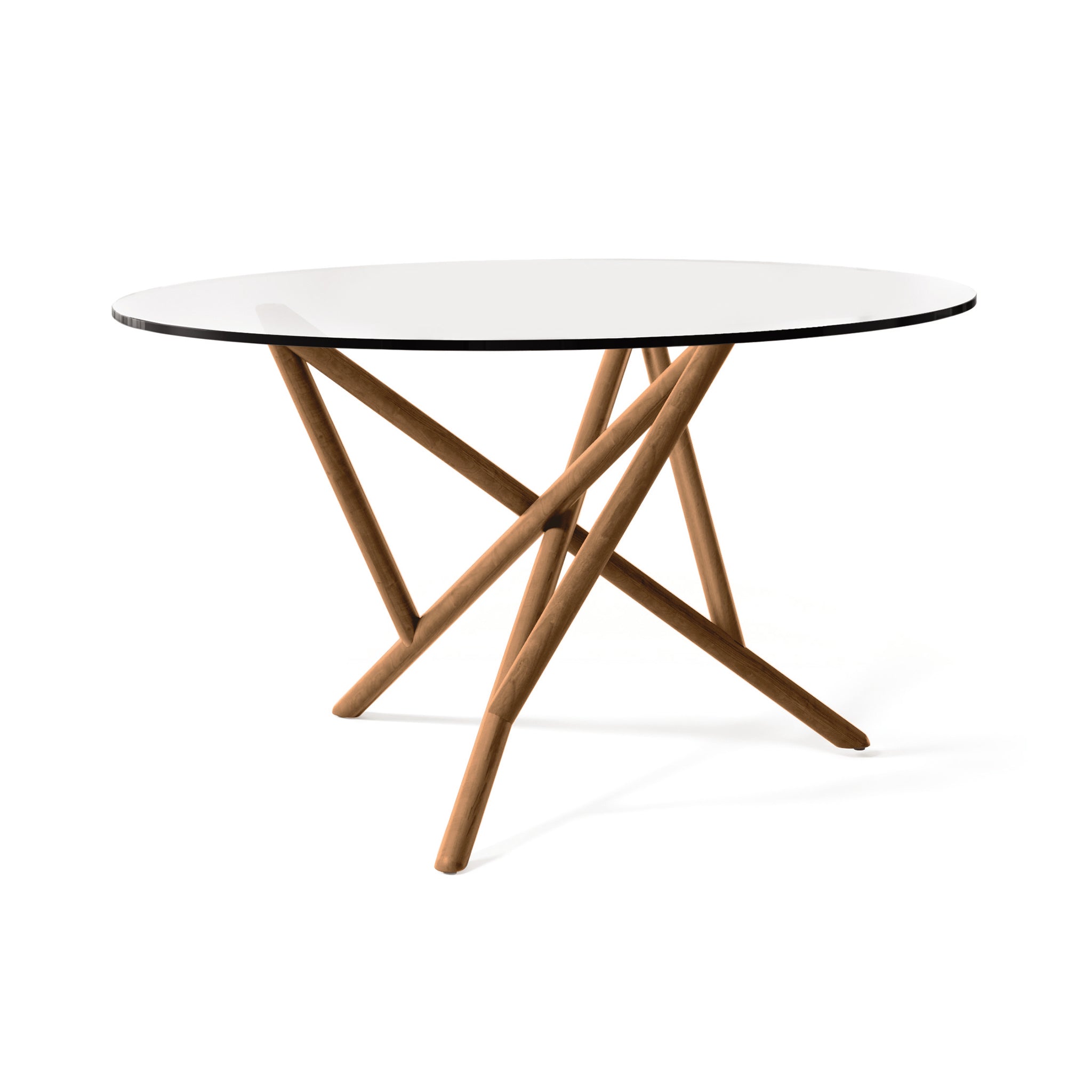 Baton Round Glass Top Table - Thumbnail 3
