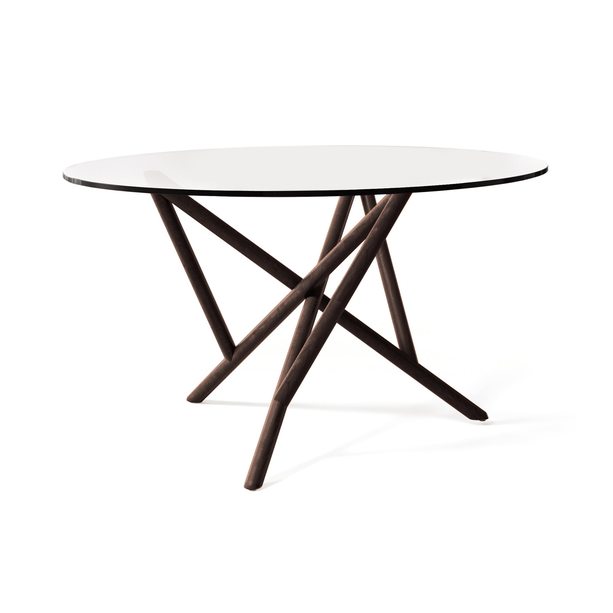 Baton Round Glass Top Table - Thumbnail 4