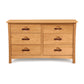 Berkeley 6-drawer dresser from the Copeland Furniture Berkeley Bedroom Furniture Collection with simple handles, isolated on a white background.