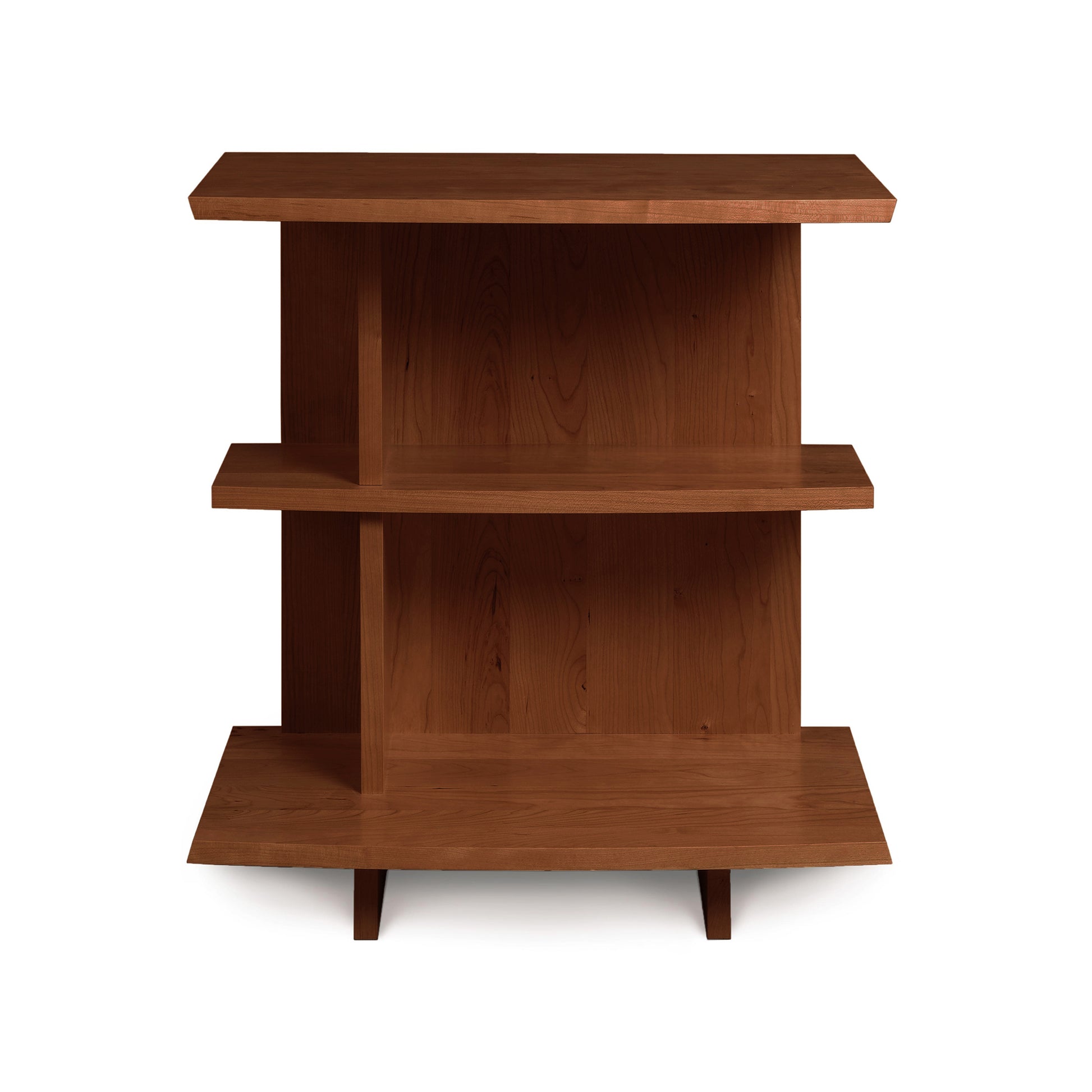 A Berkeley Open Shelf Nightstand - Left with two shelves on it by Copeland Furniture.