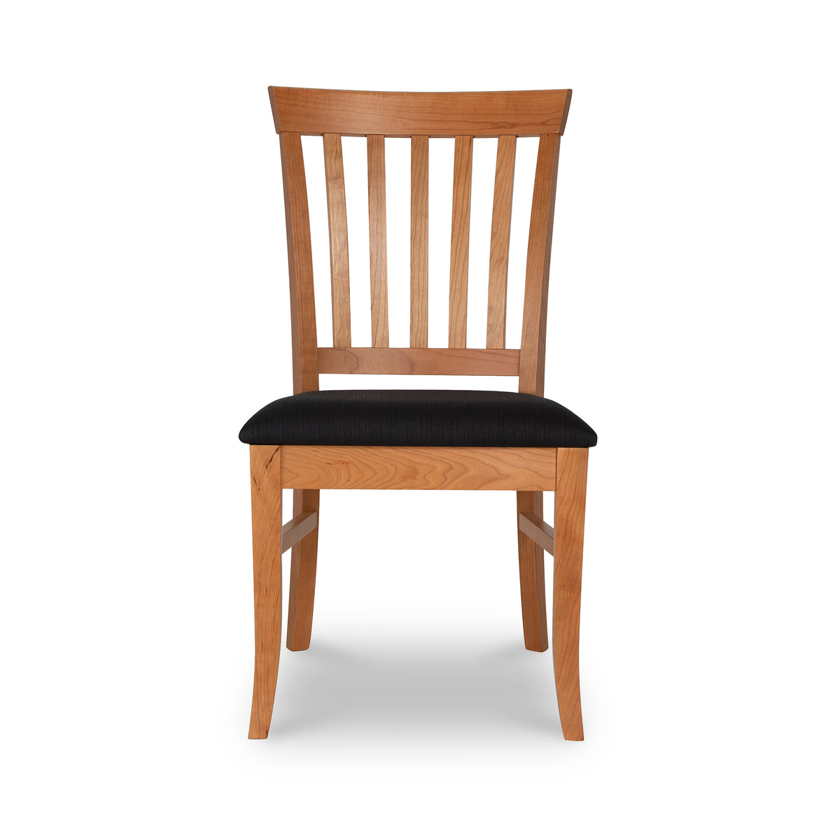 Lyndon Furniture Bistro Side Chair with black upholstery, discontinued and on clearance. High quality, American made craftsmanship.