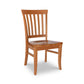 Handcrafted Vermont Bistro Dining Chair by Lyndon Furniture, showcasing a classic slatted backrest and flat seat design in a minimalist style.