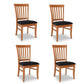 Set of four Lyndon Furniture Bistro Dining Chairs crafted in the USA, showcasing their quality design and finish.