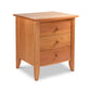 Solid Wood Bow Front 3-Drawer Nightstand by Lyndon Furniture | Handcrafted in Vermont | Natural Finish | American Made Sustainable Wooden Nightstand | Cherry, Maple, or Walnut Options Available