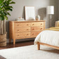 Bow Front 6-Drawer Dresser by Lyndon Furniture, expertly crafted in Vermont, showcases elegant design and superior hardwood construction.