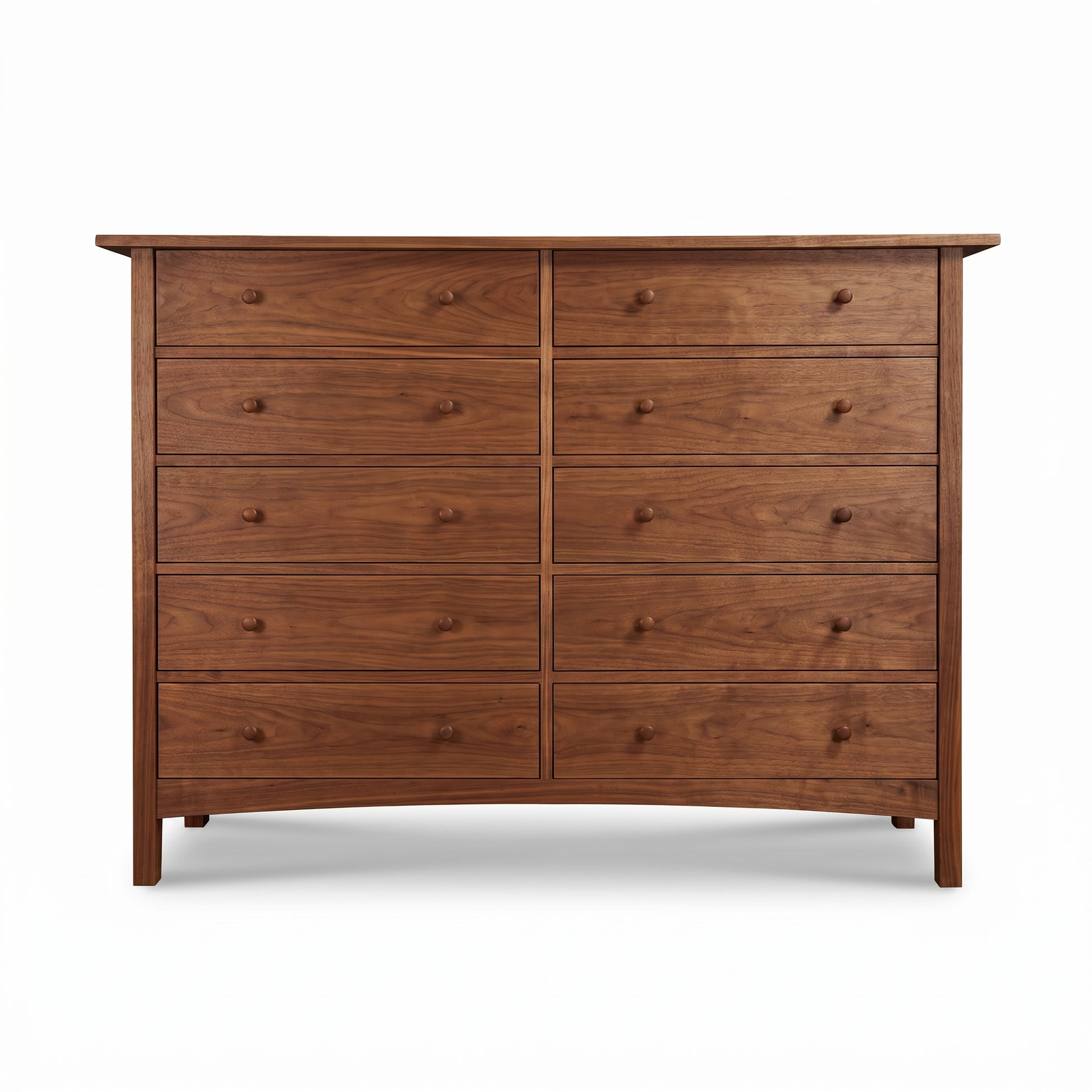 modern shaker dresser Grain Wood Furniture Shaker 6-Drawer Dresser, Walnut