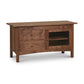 Burlington Shaker Two Drawer Media Console by Vermont Furniture Designs, crafted in the USA with solid wood and classic Shaker style.