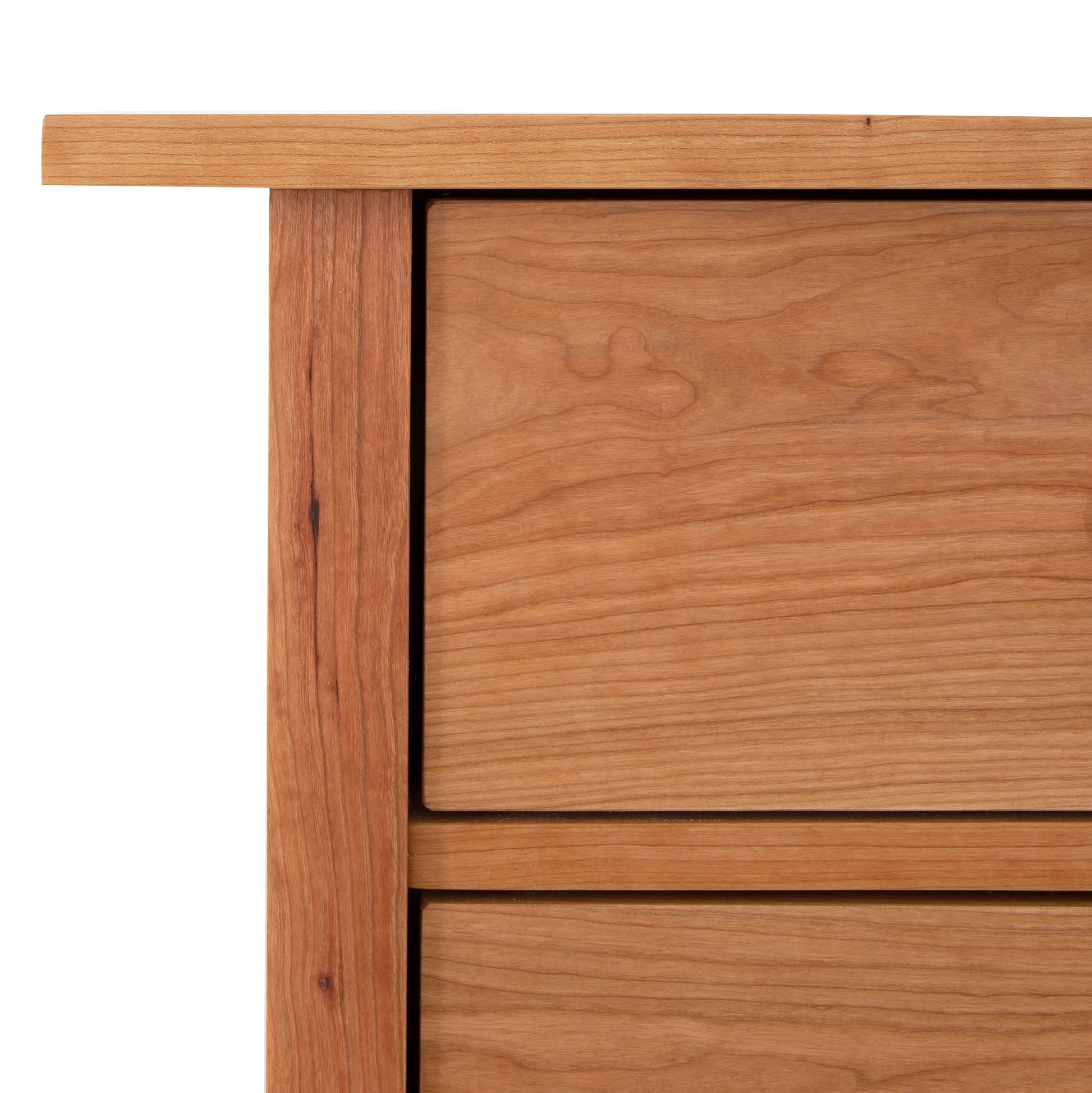A close up of a Vermont Furniture Designs Burlington Shaker 7-Drawer Chest.