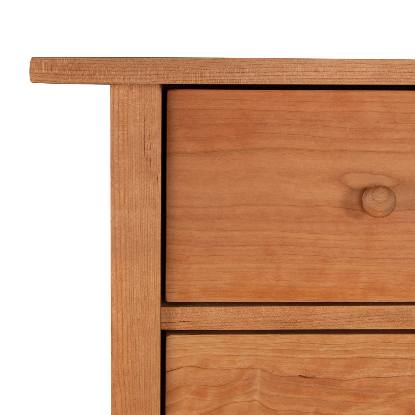 A close up of a Vermont Furniture Designs Burlington Shaker 8-Drawer Dresser #1 in Vermont.