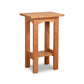 Burlington Shaker End Table by Vermont Furniture Designs, solid wood with four legs, square top, and shelf. American-made craftsmanship.
