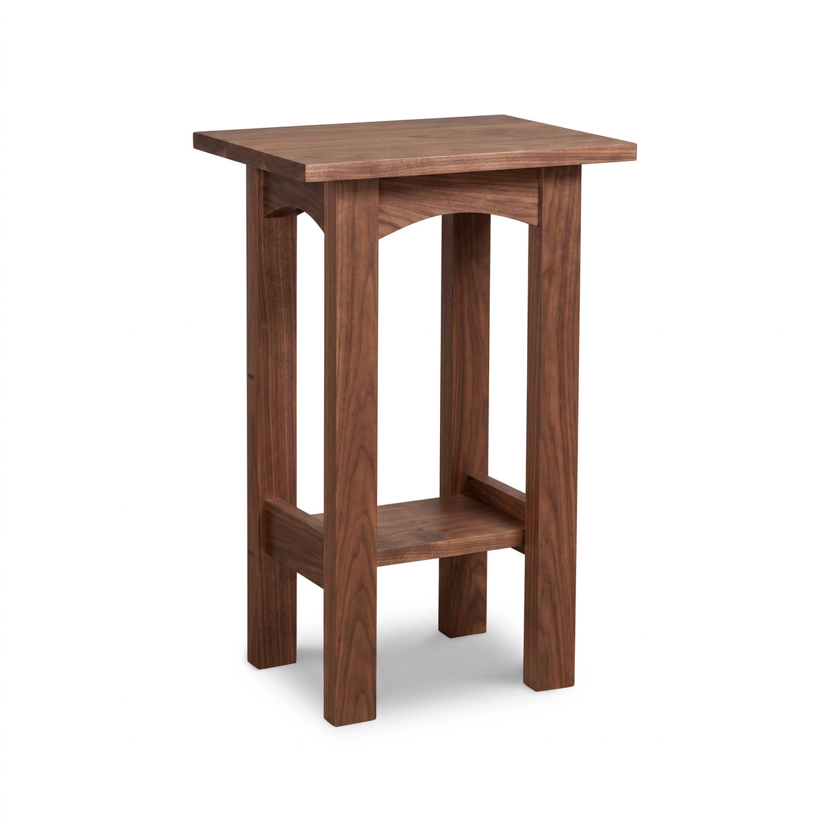 Burlington Shaker End Table by Vermont Furniture Designs, handmade in solid wood with a rectangular top and lower shelf, crafted in the USA.