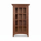 Burlington Shaker Glass Door Bookcase by Vermont Furniture Designs with three shelves and glass door, crafted in high quality American wood.