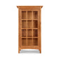 Burlington Shaker Glass Door Bookcase handcrafted in wood, showcasing grid glass-paneled doors and elegant Shaker design details.