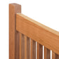Close-up of Burlington Shaker High Footboard Bed by Vermont Furniture Designs, highlighting the expertly crafted slats and smooth natural wood finish.