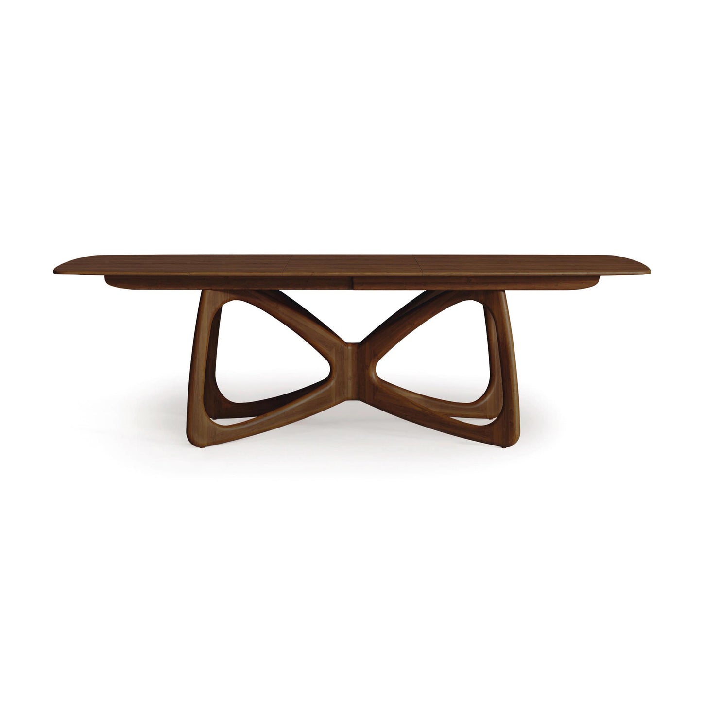 Copeland Furniture Butterfly Extension Dining Table with an elegant oval top and distinctive geometric base.