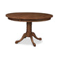 A Cabriole Round Pedestal Dining Table from Lyndon Furniture with a traditional claw foot base.