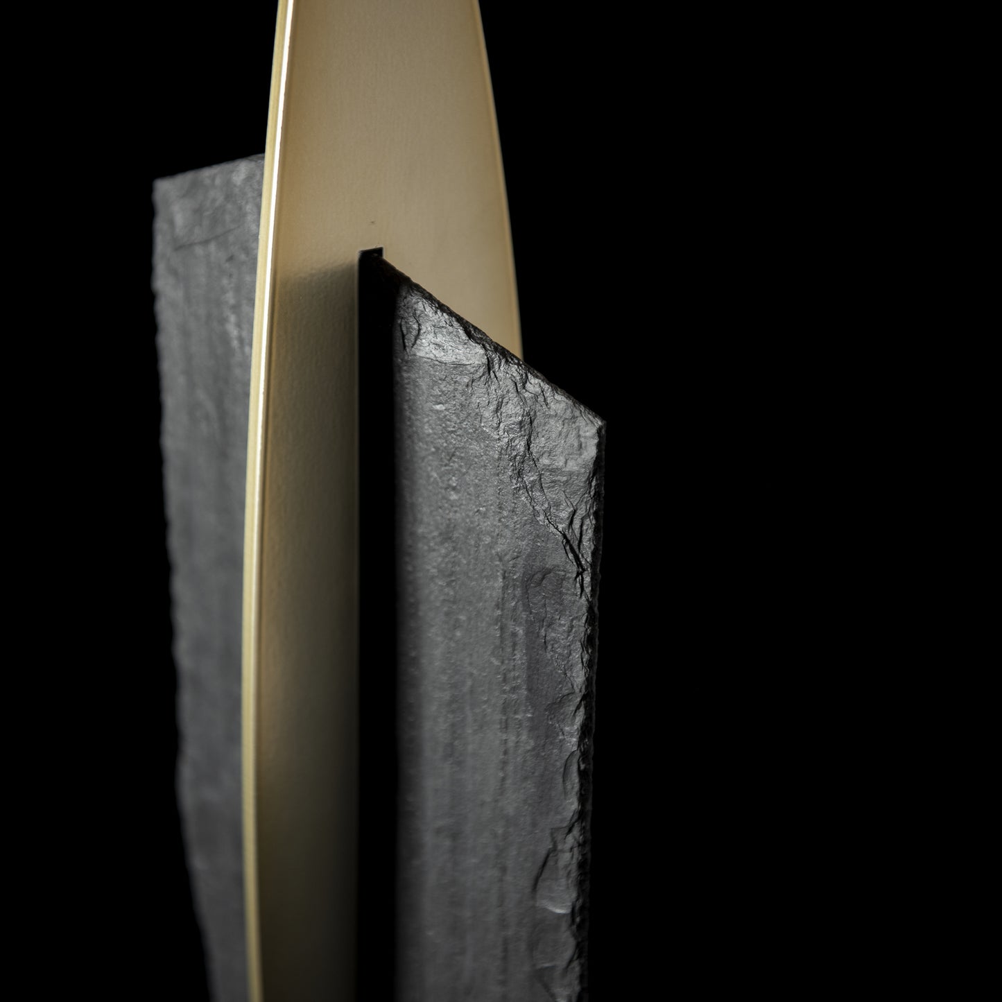 Cambrian Table Lamp by Hubbardton Forge floor model with elegant gold accents, highlighting fine Vermont craftsmanship and high quality materials.