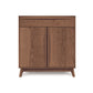 A Catalina 1-Drawer, 2-Door Buffet from Copeland Furniture with angled legs, isolated on a white background.