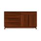 A Catalina 5-Drawer, 2-Door Buffet from Copeland Furniture, with angled legs, isolated against a white background.