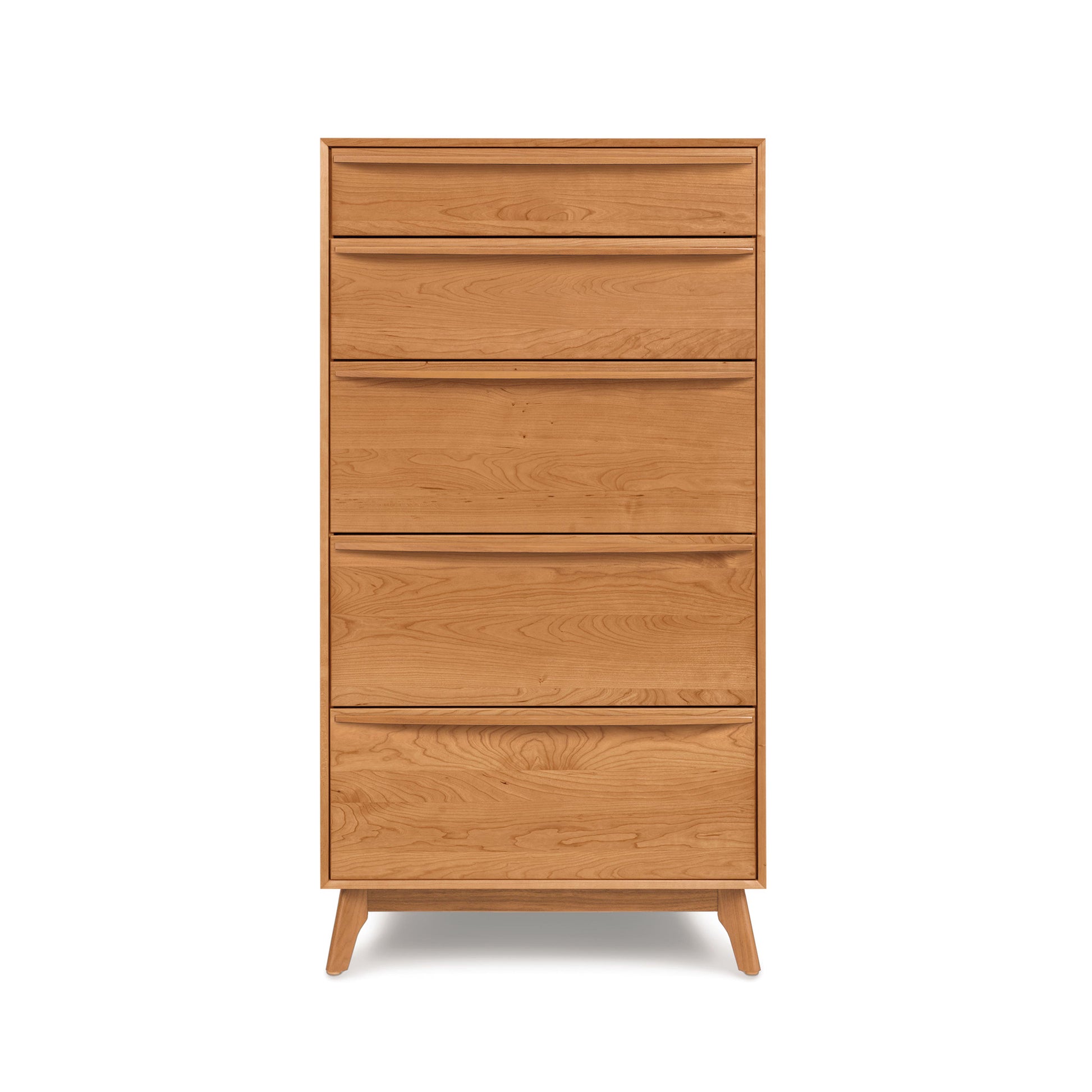 A Catalina 5-Drawer Chest from the Copeland Furniture collection standing against a white background.