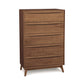 An image of a Copeland Furniture Catalina 5-Drawer Wide Chest, showcasing mid-century modern style.