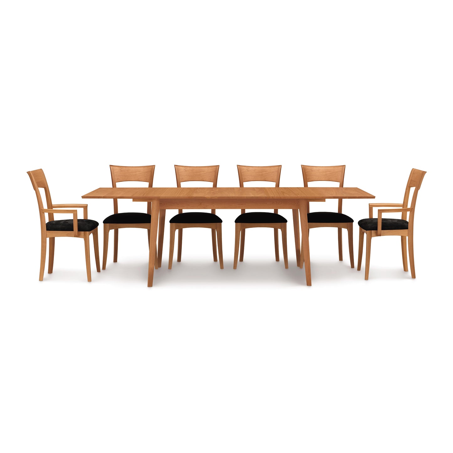 A Catalina Extension Table from Copeland Furniture, with six chairs.