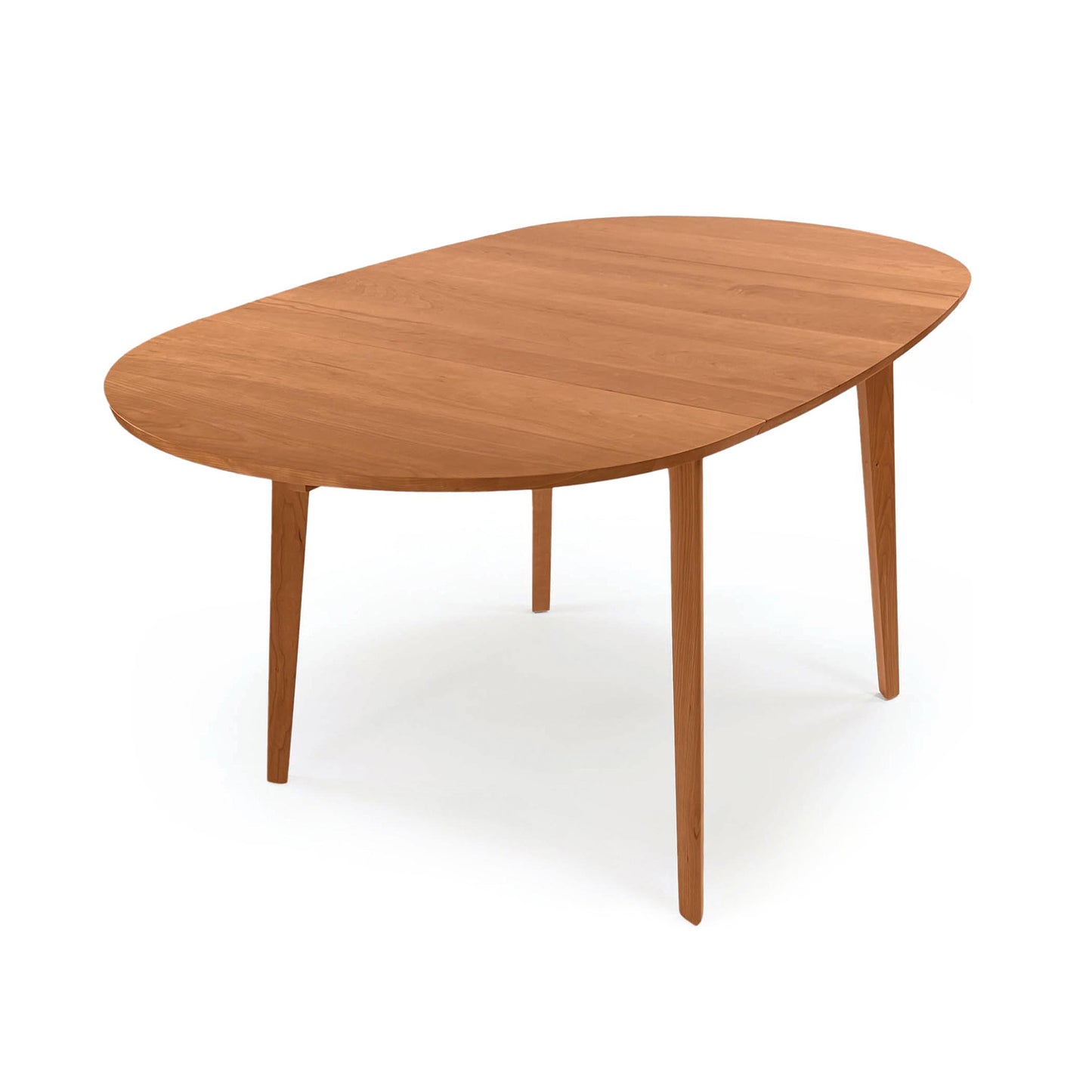 Catalina Drop-Leaf Dining Table by Copeland Furniture shown in solid wood with oval top and natural finish, highlighting quality American craftsmanship.