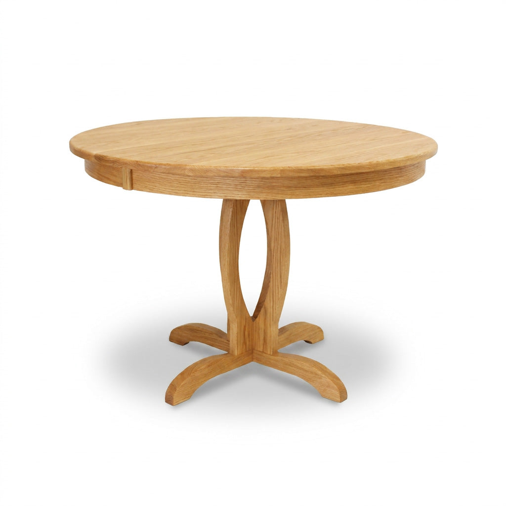 Lyndon Furniture Cherry Blossom Single Pedestal Round Table crafted in cherry wood, showcasing its elegant round top and sturdy design.