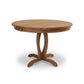 Cherry Blossom Single Pedestal Round Table by Lyndon Furniture, handcrafted in Vermont from solid wood, showcases elegant craftsmanship and timeless design.