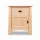 Cherry Moon 1-Drawer Nightstand With Door by Maple Corner Woodworks, solid cherry wood, handcrafted in Vermont, American made furniture.