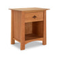 Cherry Moon 1-Drawer Enclosed Shelf Nightstand, handcrafted in Vermont with sustainably harvested hardwoods, by Maple Corner Woodworks