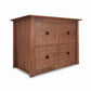 Cherry Moon 4-Drawer File Credenza by Maple Corner Woodworks with round cut-out handles, crafted in solid cherry for a refined, modern look.
