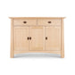 Cherry Moon Medium Sideboard by Maple Corner Woodworks, handcrafted in hardwood with dark handles, showcasing fine American craftsmanship.