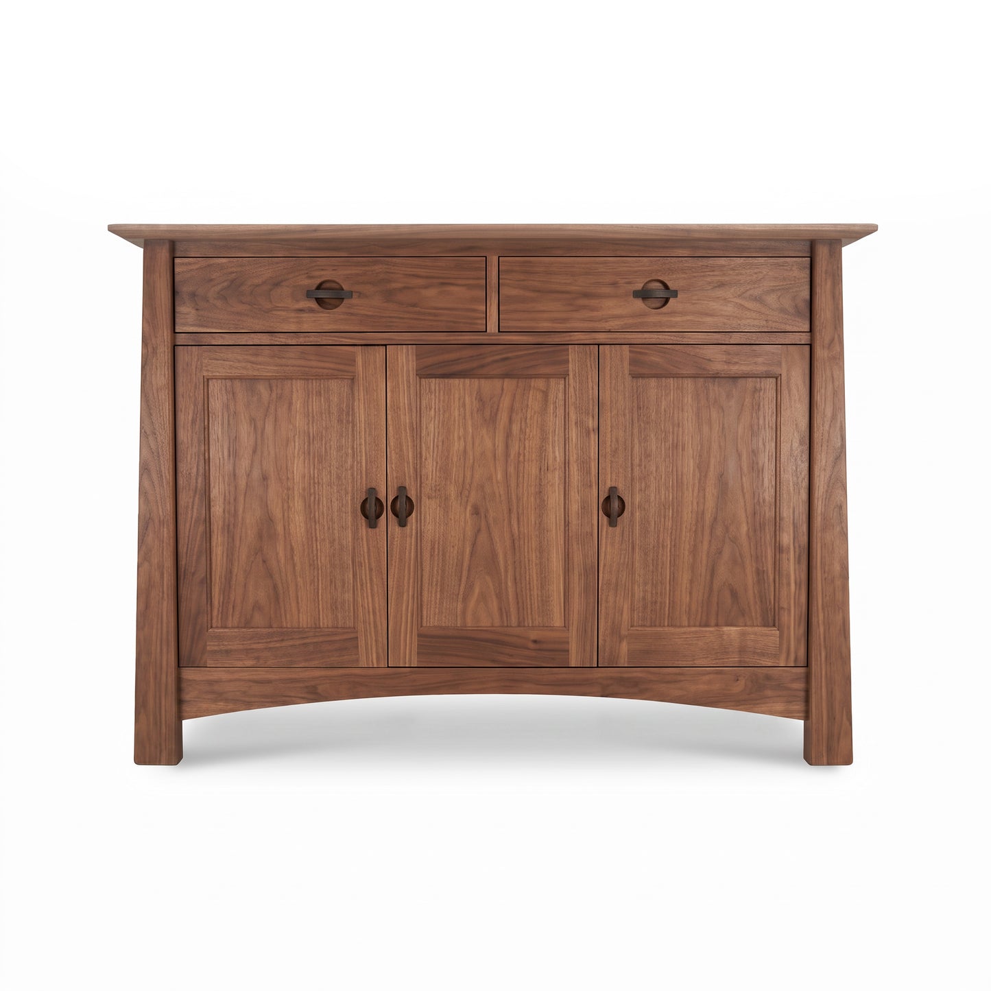Cherry Moon Medium Sideboard by Maple Corner Woodworks, with simple handles and natural cherry wood finish, handcrafted American-made furniture.