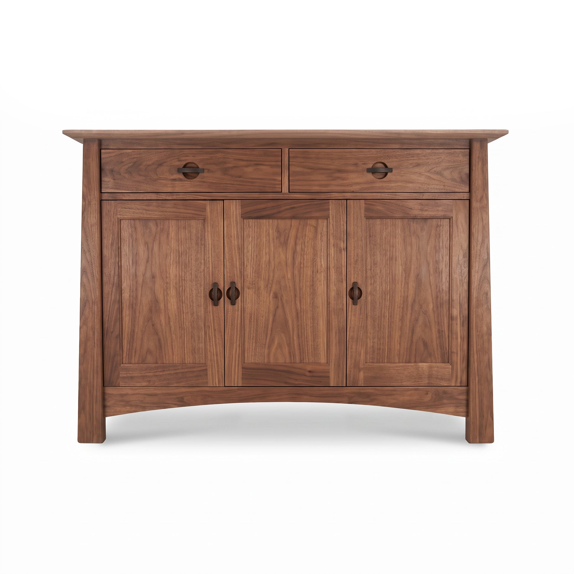 Cherry Moon Medium Sideboard by Maple Corner Woodworks, with simple handles and natural cherry wood finish, handcrafted American-made furniture.