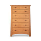 Maple Corner Woodworks Cherry Moon 6-Drawer Chest, handcrafted in sustainable cherry hardwood with six spacious drawers, American made furniture.