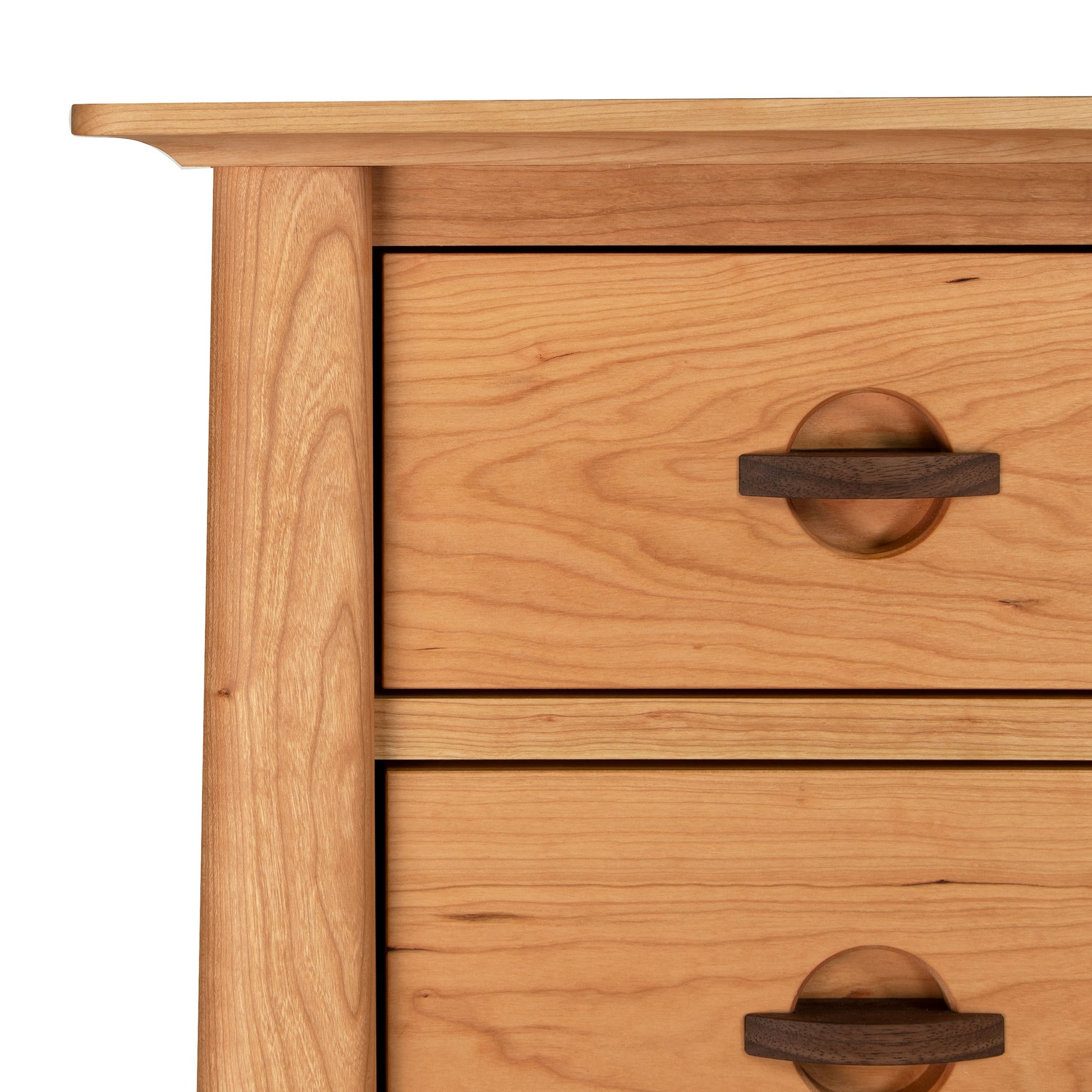Cherry Moon 6-Drawer Chest by Maple Corner Woodworks, featuring eco-friendly hardwood and round handles, handcrafted in Vermont.