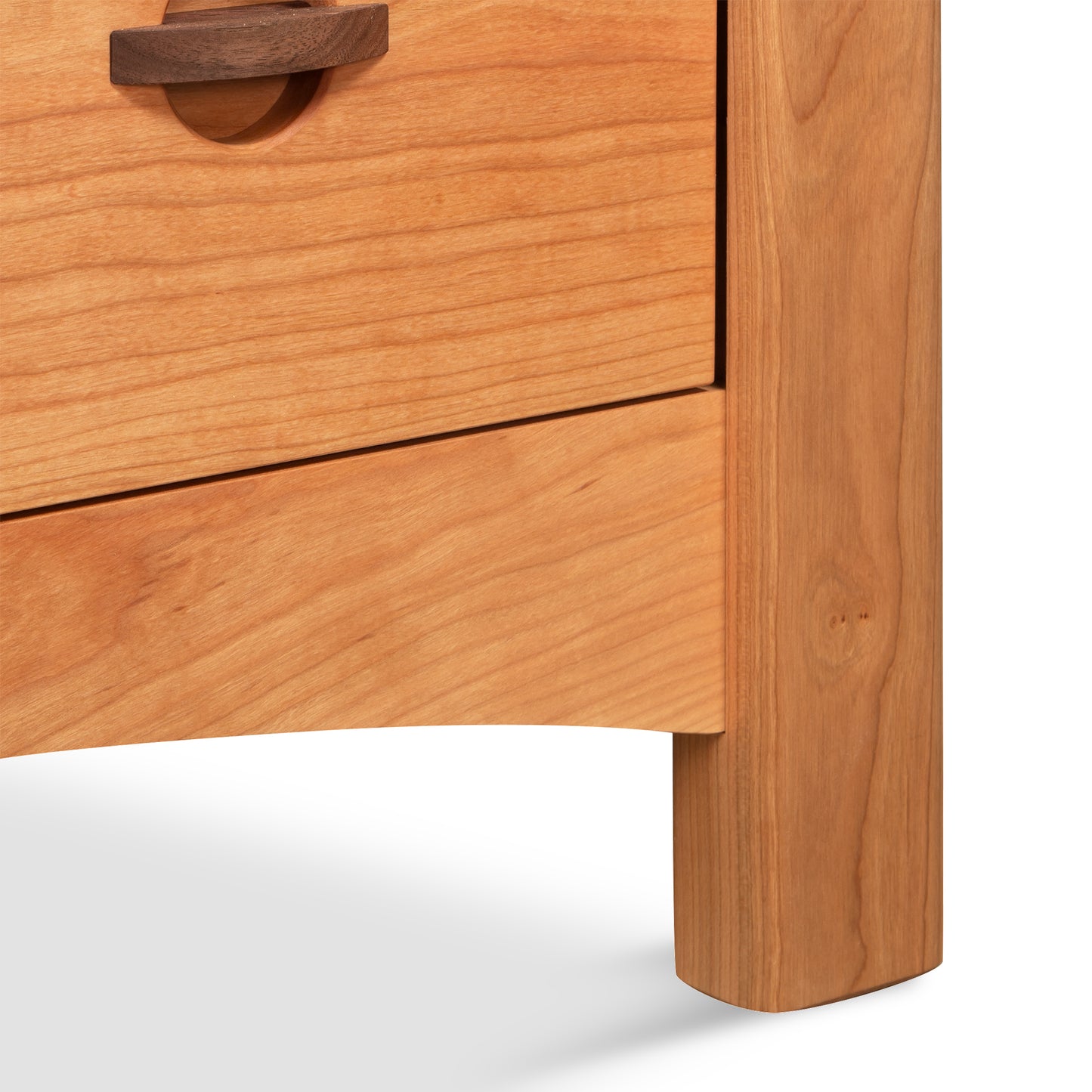 Cherry Moon 6-Drawer Chest by Maple Corner Woodworks featuring eco-friendly hardwood grain, elegant curved handles, and sturdy legs.