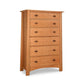 Maple Corner Woodworks Cherry Moon 6-Drawer Chest featuring elegant round metal handles, crafted in solid cherry wood, American made quality.