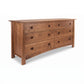 Cherry Moon 6-Drawer Dresser by Maple Corner Woodworks, crafted from eco-friendly wood with two rows of three drawers, American made furniture.
