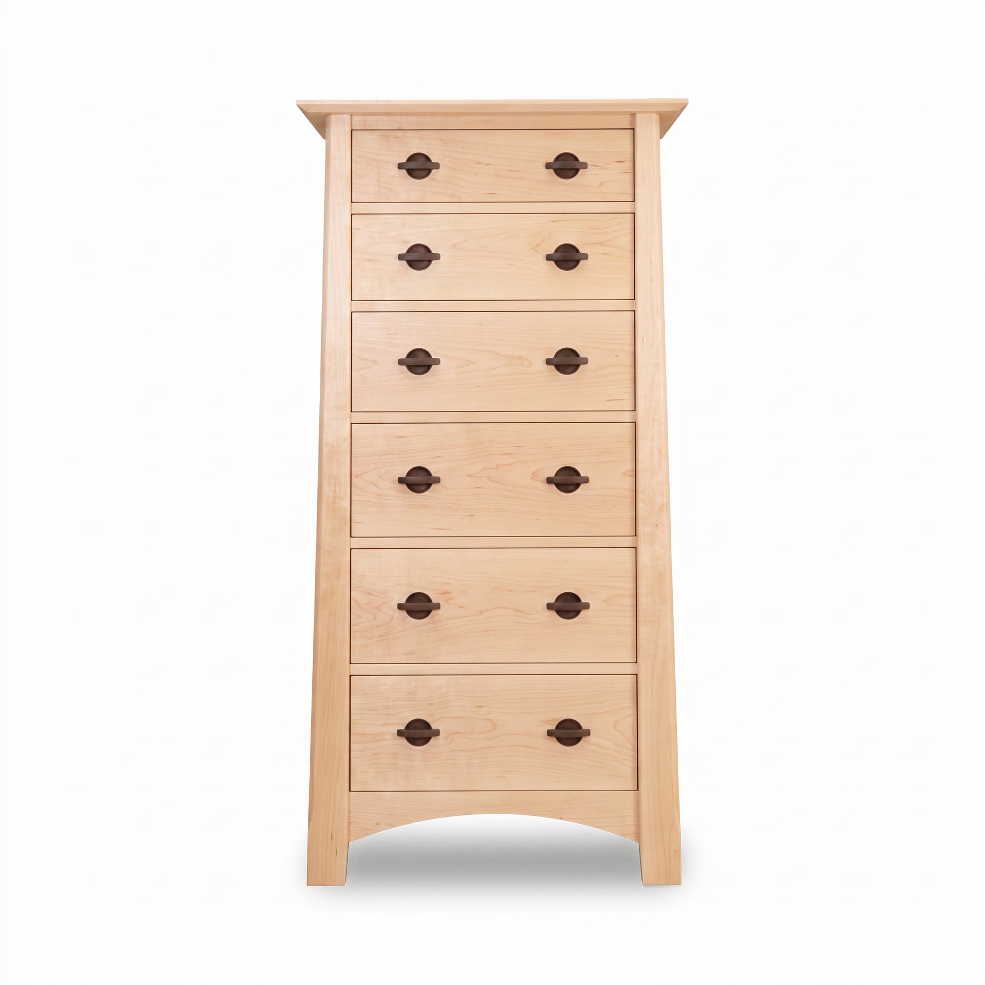 Handmade Cherry Moon Lingerie Chest by Maple Corner Woodworks, crafted from solid cherry with seven drawers; eco-friendly American furniture.