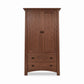 Cherry Moon Armoire by Maple Corner Woodworks showcasing two doors, drawers, and American-made craftsmanship in solid cherry.