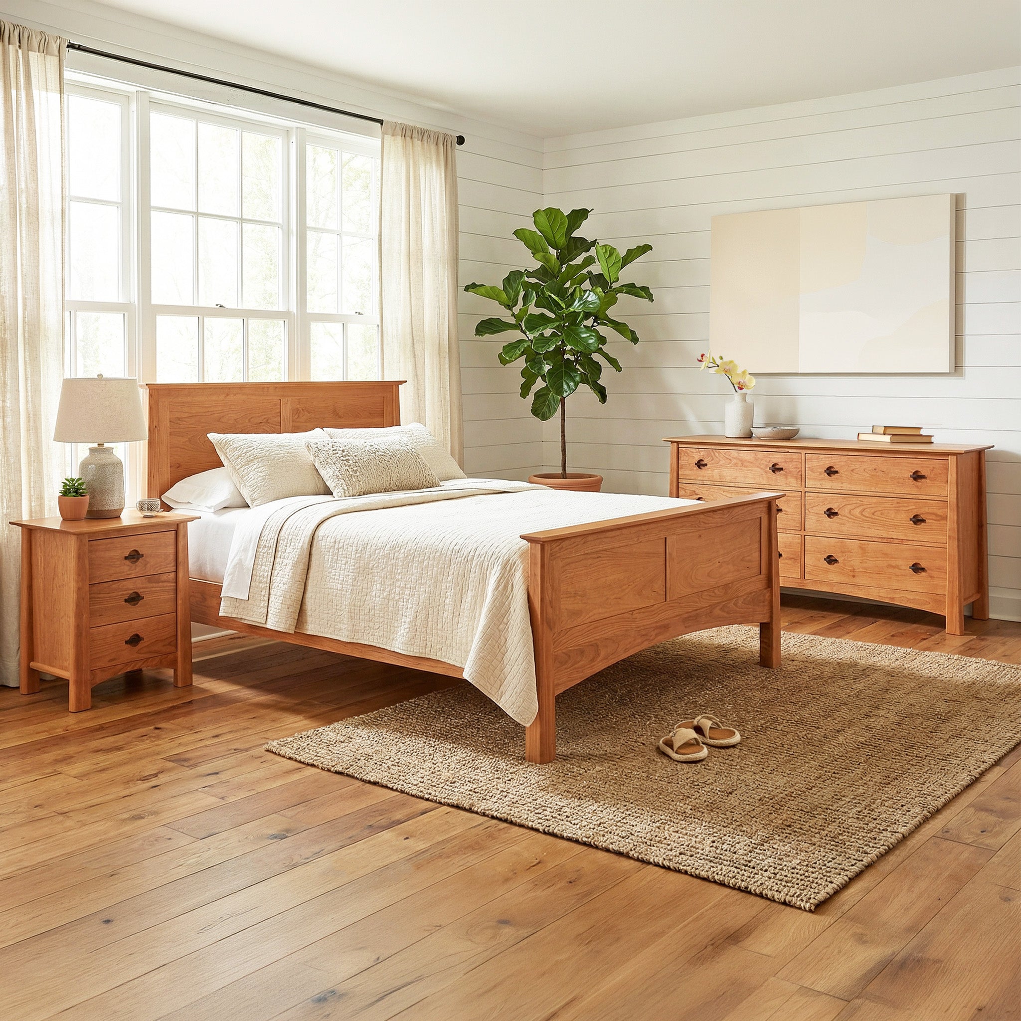Cherry Moon Panel Bed – Solid Wood, Made in Vermont – Vermont
